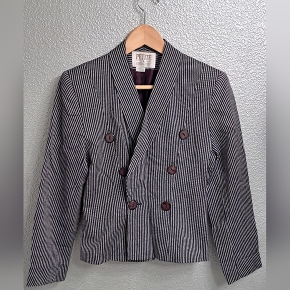 BCX Women's Grey Pinstripe Blazer   Size M - Picture 1 of 5